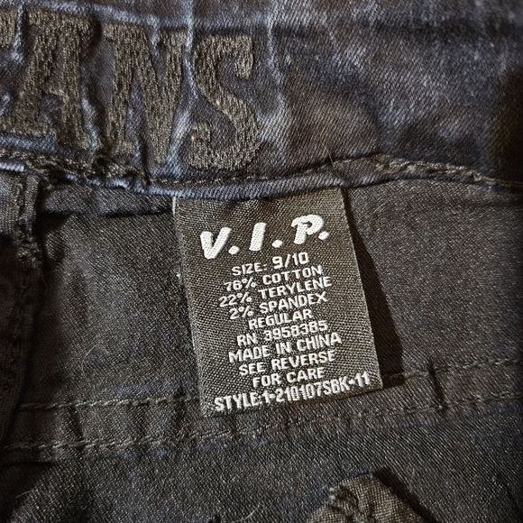 V.I.P. Wide Leg High Rise Black Jeans Size 9/10 - Picture 8 of 8
